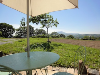 Vue de la table de la terrace.